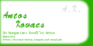 antos kovacs business card